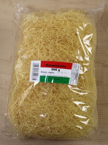 Durum kócos cérnametélt csomagolás